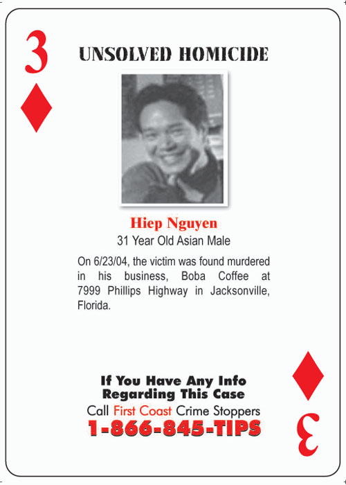 $50,000 Reward: Hiep Nguyen Strangled at Boba Coffee – Jacksonville, June 2004