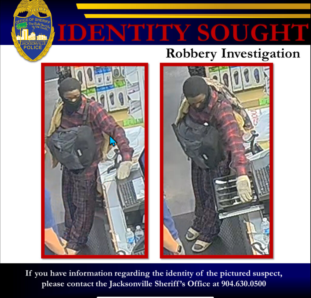 Robbery Suspect Sought – First Coast Crime Stoppers