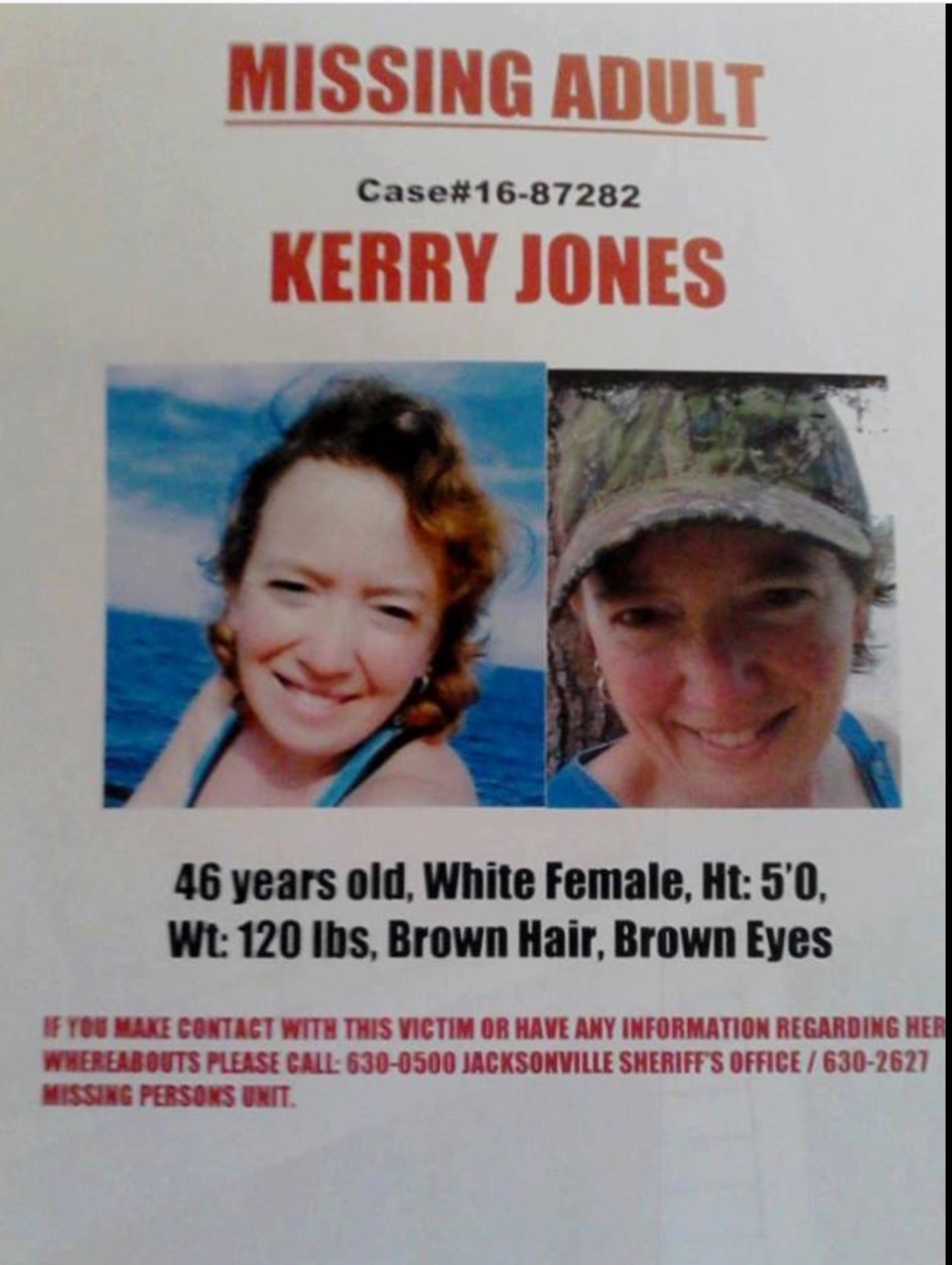 Missing Adult (Kerry Jones)