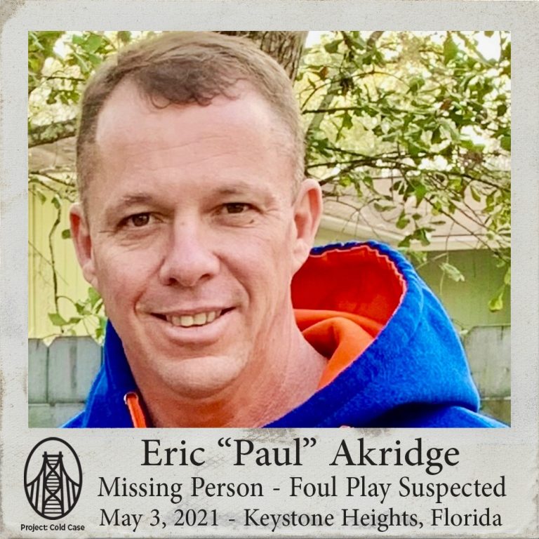 The Mysterious Disappearance of Eric ‘Paul’ Akridge in Keystone Heights on May 3, 2021