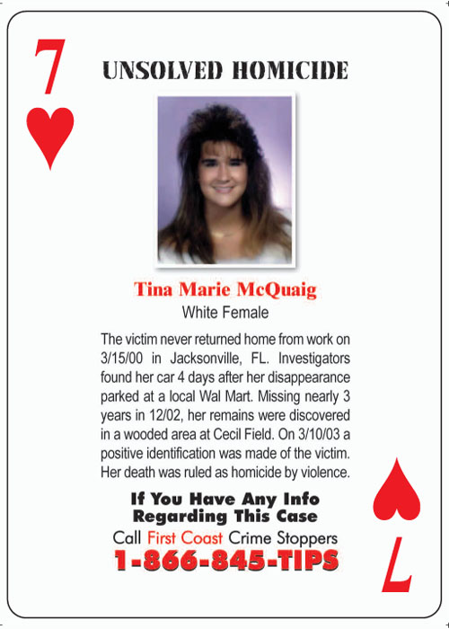 Tina Marie McQuaig’s 2000 Disappearance and 2002 Homicide – Jacksonville, FL